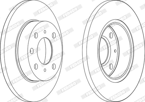 Ferodo DDF203X - Гальмівний диск autocars.com.ua