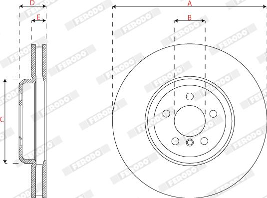 Ferodo DDF2042RC-1 - Гальмівний диск autocars.com.ua