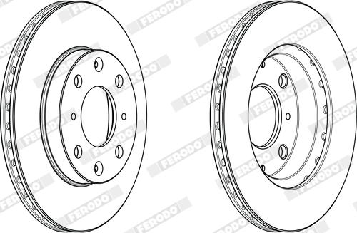 Ferodo DDF2370X - Гальмівний диск autocars.com.ua