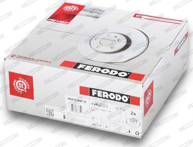 Ferodo DDF2389P-D - Гальмівний диск autocars.com.ua