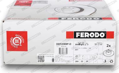 Ferodo DDF2389P-D - Тормозной диск avtokuzovplus.com.ua