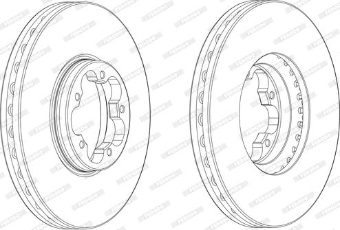 Ferodo DDF2470-1 - Тормозной диск avtokuzovplus.com.ua