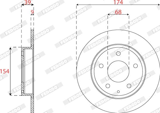 Ferodo DDF2533X - Тормозной диск autodnr.net