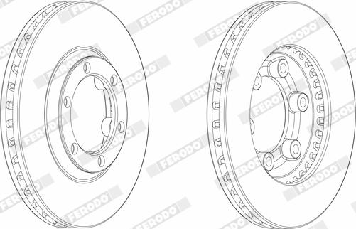 Ferodo DDF2571X - Гальмівний диск autocars.com.ua