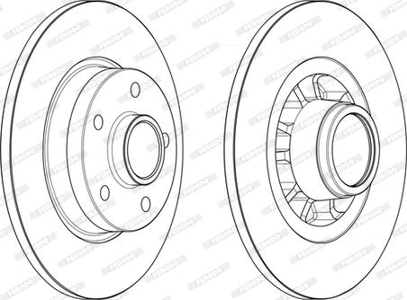 Ferodo DDF2602-1 - Тормозной диск avtokuzovplus.com.ua