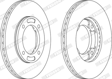 Ferodo DDF2628X - Гальмівний диск autocars.com.ua