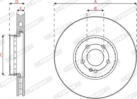 Ferodo DDF2713VC-1 - Тормозной диск avtokuzovplus.com.ua