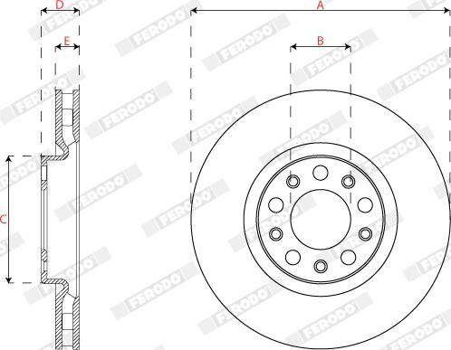 Ferodo DDF2773C - Гальмівний диск autocars.com.ua