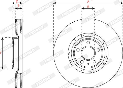 Ferodo DDF2774RC-1 - Гальмівний диск autocars.com.ua