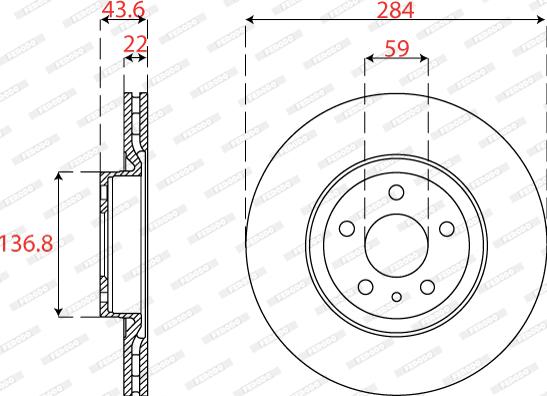 Ferodo DDF2775C - Тормозной диск avtokuzovplus.com.ua