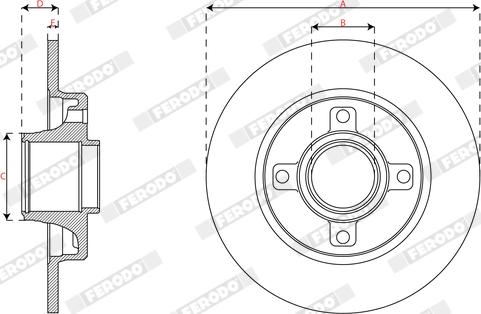 Ferodo DDF2929-1 - Гальмівний диск autocars.com.ua