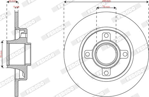 Ferodo DDF2929-1 - Гальмівний диск autocars.com.ua