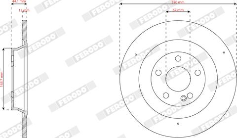 Ferodo DDF3002C - Гальмівний диск autocars.com.ua