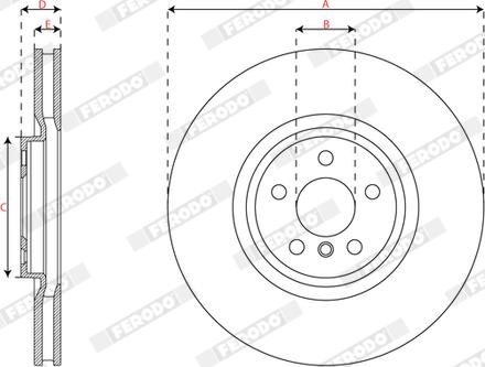 Ferodo DDF3025LC-1 - Гальмівний диск autocars.com.ua