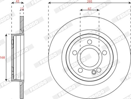 Ferodo DDF3031C - Гальмівний диск autocars.com.ua