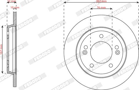 Ferodo DDF3037C - Гальмівний диск autocars.com.ua