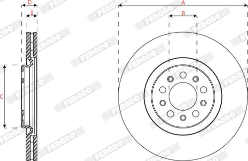 Ferodo DDF3040C-1 - Гальмівний диск autocars.com.ua