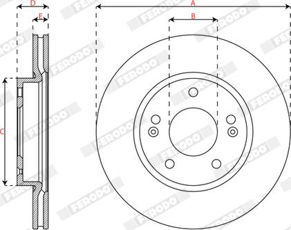 Ferodo DDF3056C - Тормозной диск avtokuzovplus.com.ua