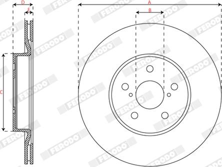 Ferodo DDF3100C - Гальмівний диск autocars.com.ua