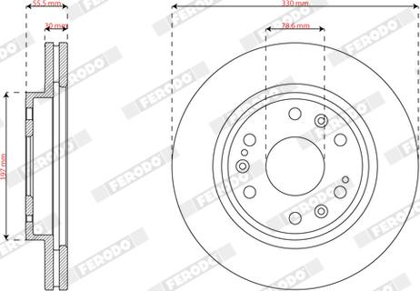 Ferodo DDF3195-1 - Гальмівний диск autocars.com.ua