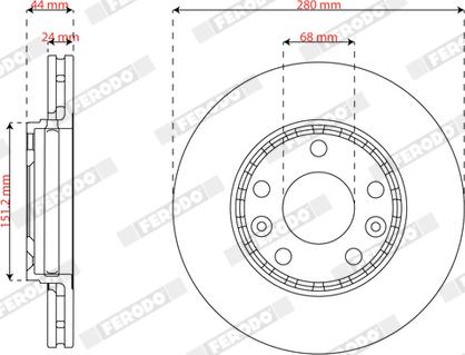 Ferodo DDF3198C - Гальмівний диск autocars.com.ua