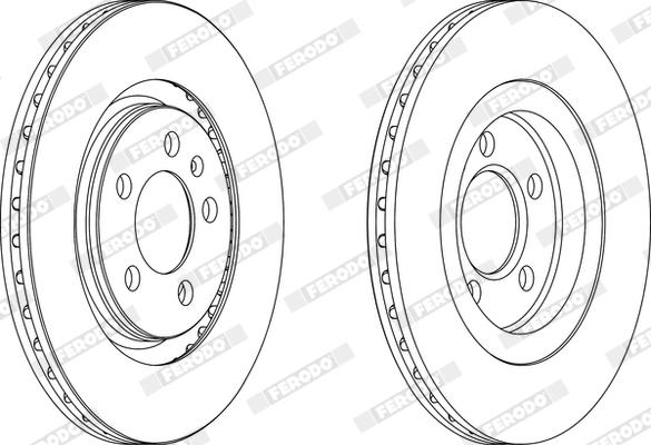 Ferodo DDF332X - Гальмівний диск autocars.com.ua