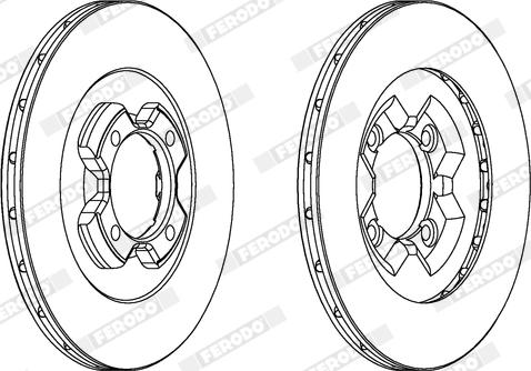 Ferodo DDF431X - Гальмівний диск autocars.com.ua
