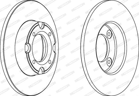 Ferodo DDF534 - Гальмівний диск autocars.com.ua