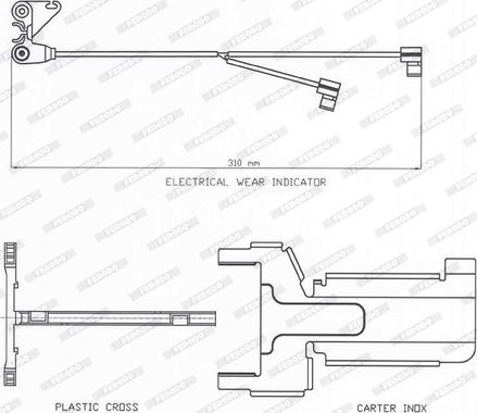 Ferodo FAI141 - Сигналізатор, знос гальмівних колодок autocars.com.ua