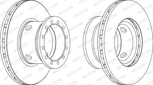 Ferodo FCR102A - Тормозной диск avtokuzovplus.com.ua