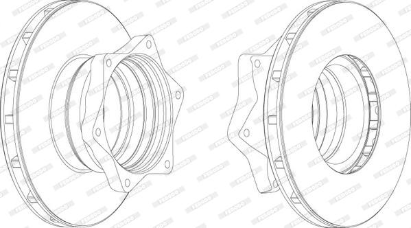 Ferodo FCR164A - Гальмівний диск autocars.com.ua