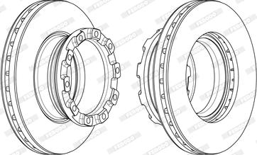 Ferodo FCR373A - Гальмівний диск autocars.com.ua