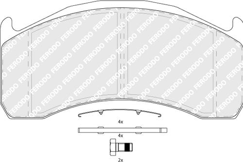 Ferodo FCV1387B - Тормозные колодки, дисковые, комплект avtokuzovplus.com.ua