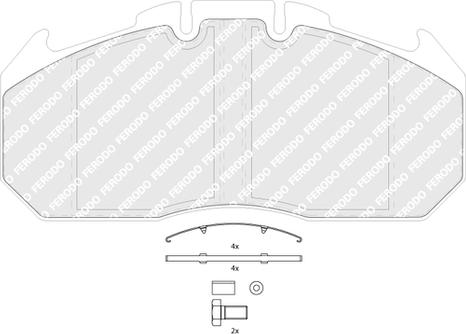 Ferodo FCV1404B - Тормозные колодки, дисковые, комплект avtokuzovplus.com.ua