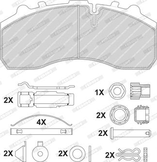 Ferodo FCV1598BFE - Тормозные колодки, дисковые, комплект autodnr.net