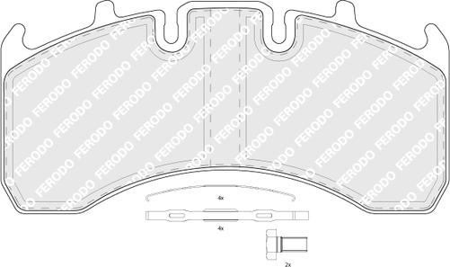 Ferodo FCV1624B - Гальмівні колодки, дискові гальма autocars.com.ua