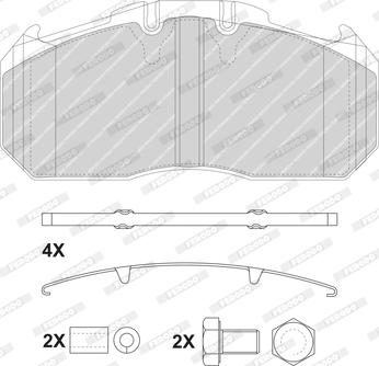 Ferodo FCV1656BFE - Тормозные колодки, дисковые, комплект avtokuzovplus.com.ua