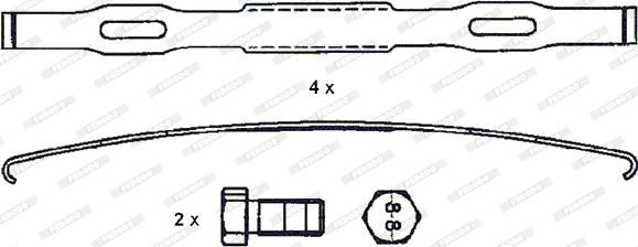 Ferodo FCV4115BFE - Тормозные колодки, дисковые, комплект avtokuzovplus.com.ua