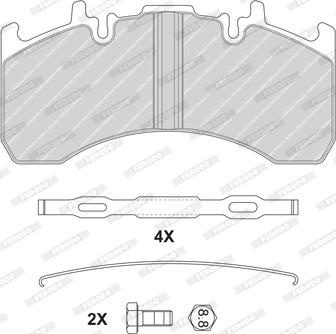 Ferodo FCV4170B - Тормозные колодки, дисковые, комплект avtokuzovplus.com.ua