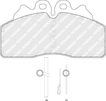 Ferodo FCV4254B - Тормозные колодки, дисковые, комплект avtokuzovplus.com.ua