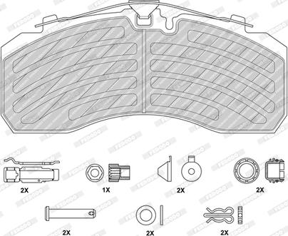 Ferodo FCV4344PTS - Гальмівні колодки, дискові гальма autocars.com.ua