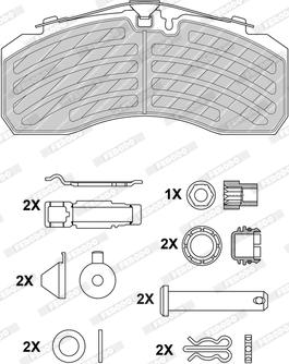 Ferodo FCV4345PTS - Тормозные колодки, дисковые, комплект avtokuzovplus.com.ua