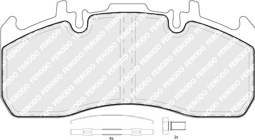 Ferodo FCV4377B - Гальмівні колодки, дискові гальма autocars.com.ua