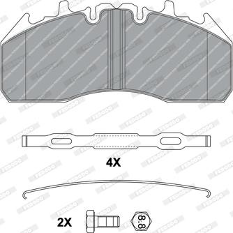 Ferodo FCV4378B - Тормозные колодки, дисковые, комплект avtokuzovplus.com.ua