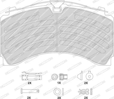 Ferodo FCV4418PTS - Гальмівні колодки, дискові гальма autocars.com.ua