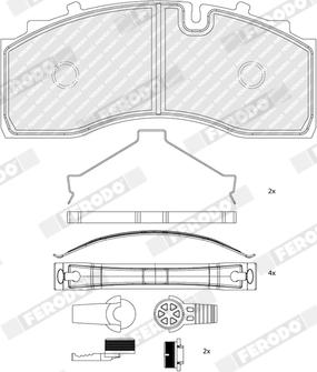 Ferodo FCV5209B - Гальмівні колодки, дискові гальма autocars.com.ua