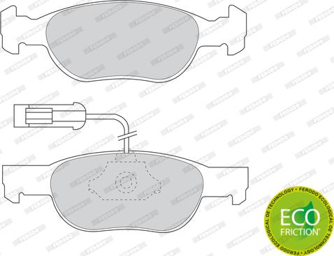 Ferodo FDB1040 - Тормозные колодки, дисковые, комплект avtokuzovplus.com.ua