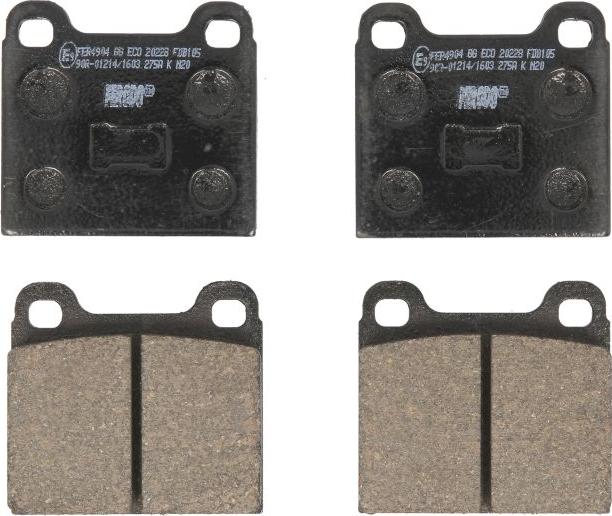 Ferodo FDB105 - Гальмівні колодки, дискові гальма autocars.com.ua