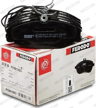 Ferodo FDB1063 - Тормозные колодки, дисковые, комплект autodnr.net