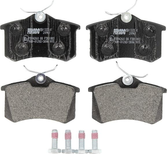 Ferodo FDB1083 - Гальмівні колодки, дискові гальма autocars.com.ua